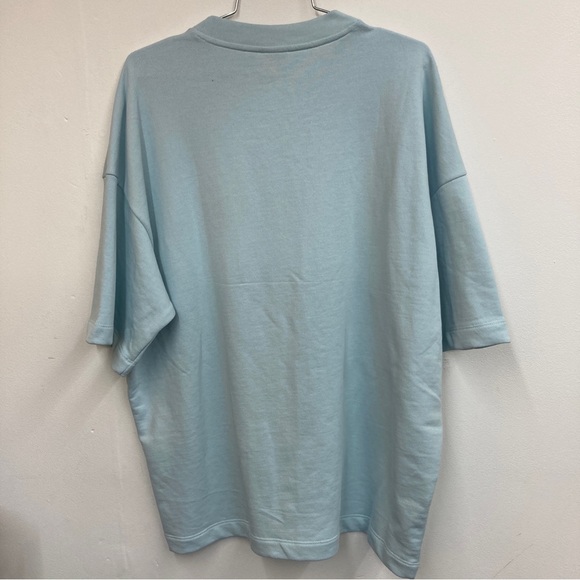Men’s Zara oversized Tshirt terry cloth light blue medium - Picture 6 of 6